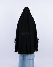 Khimar Altaj Handsplit Bisban Niqab Poni Jetblack Alsyahra Exclusive
