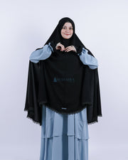 Khimar Altaj Handsplit Bisban Niqab Poni Jetblack Alsyahra Exclusive