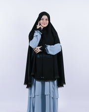 Khimar Altaj Handsplit Bisban Niqab Poni Jetblack Alsyahra Exclusive