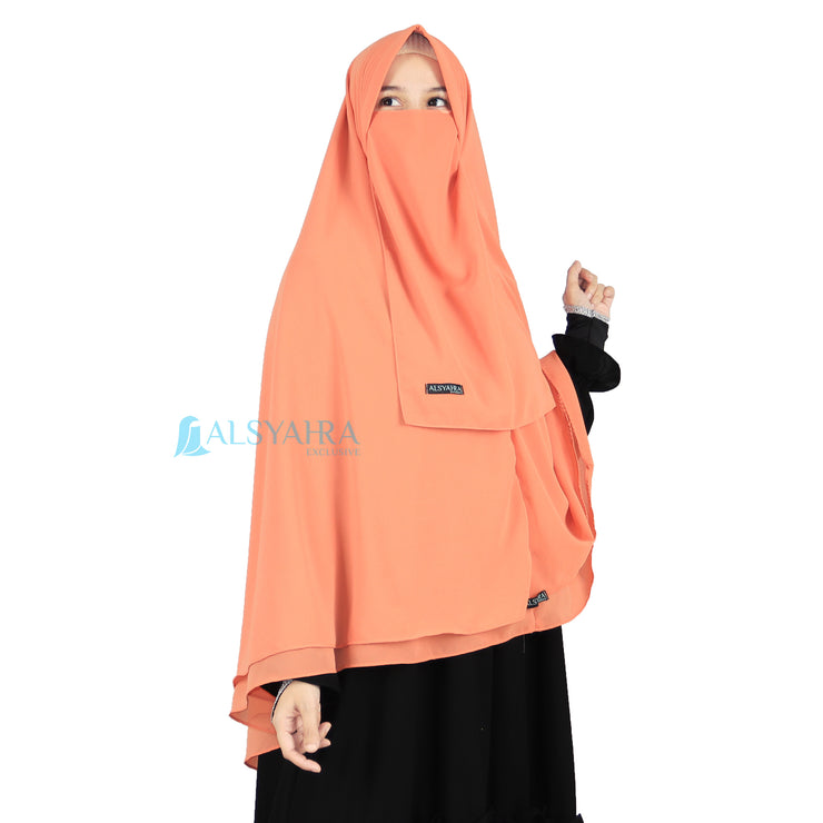 Set Khimar Syari Cerutti 2 Layer Size XL Alsyahra Exclusive