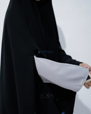 Set Khimar Syari Handzipper Altaj Size XL Niqab Poni Jetblack Alsyahra Exclusive