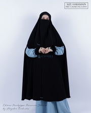 Set Khimar Syari Handzipper Haramain Jetblack Alsyahra Exclusive