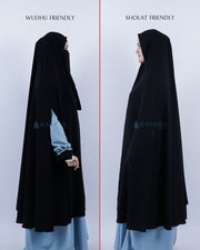 Set Khimar Syari Handzipper Haramain Jetblack Alsyahra Exclusive
