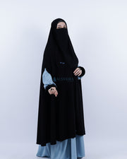 Set Khimar Syari Handzipper Haramain Jetblack Alsyahra Exclusive