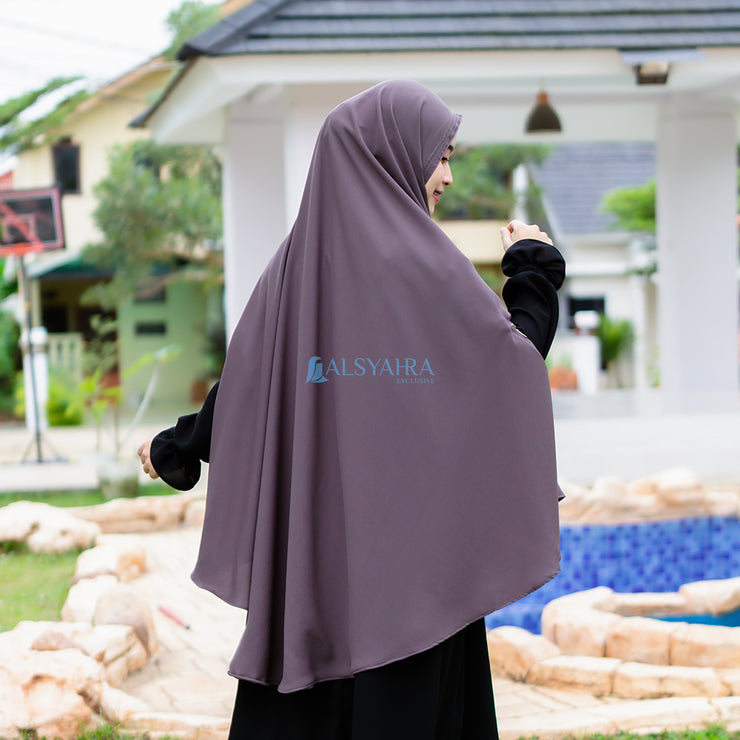 Alsyahra Exclusive Set Khimar Handzipper Size XL Soft Crown Exclusive
