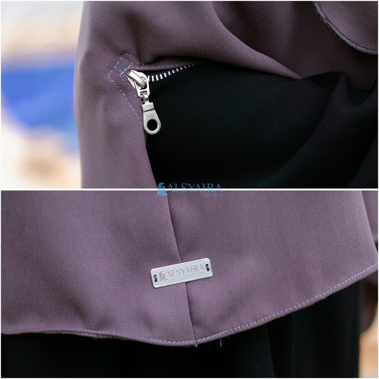 Alsyahra Exclusive Set Khimar Handzipper Size XL Soft Crown Exclusive