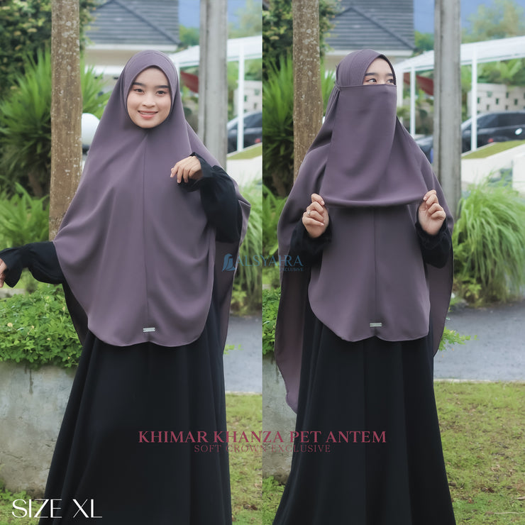 Alsyahra Exclusive Set Khimar Khanza Size XL Soft Crown Exclusive