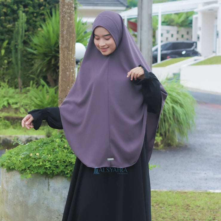 Alsyahra Exclusive Set Khimar Khanza Size XL Soft Crown Exclusive