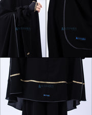 Khimar Kiswah Handsplit Bisban Cadar Tali Jetblack Alsyahra Exclusive