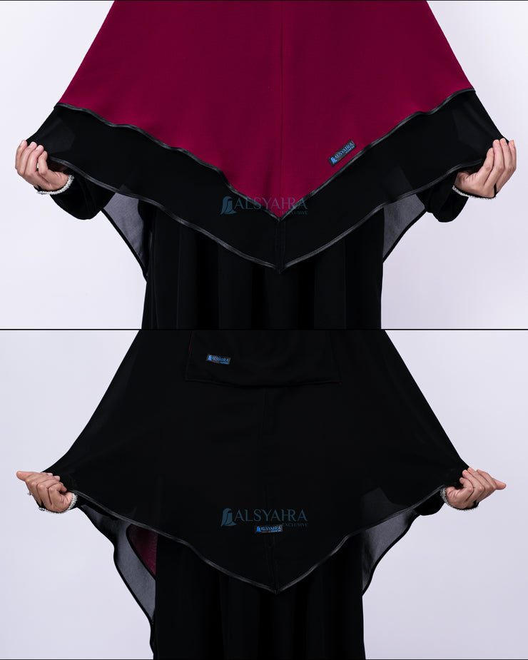 Set Khimar Maleeka Bisban Queen BolBal 2 Material Alsyahra Exclusive XL