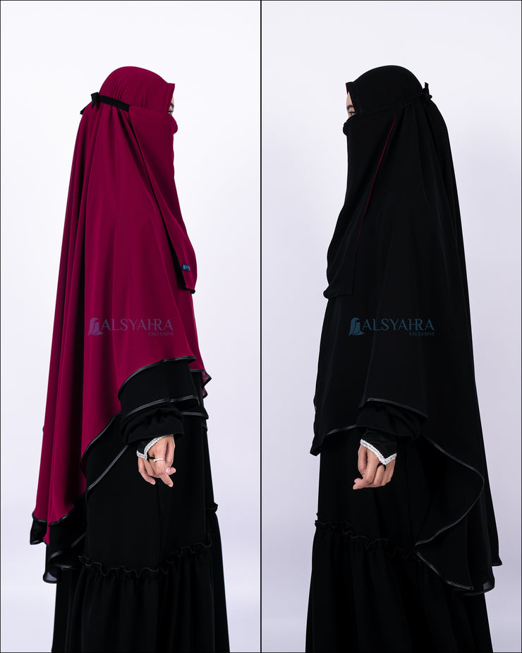 Set Khimar Maleeka Bisban Queen BolBal 2 Material Alsyahra Exclusive XL