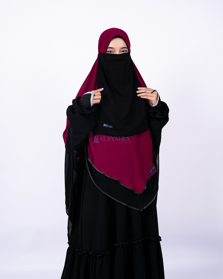 Set Khimar Maleeka Bisban Queen BolBal 2 Material Alsyahra Exclusive XL