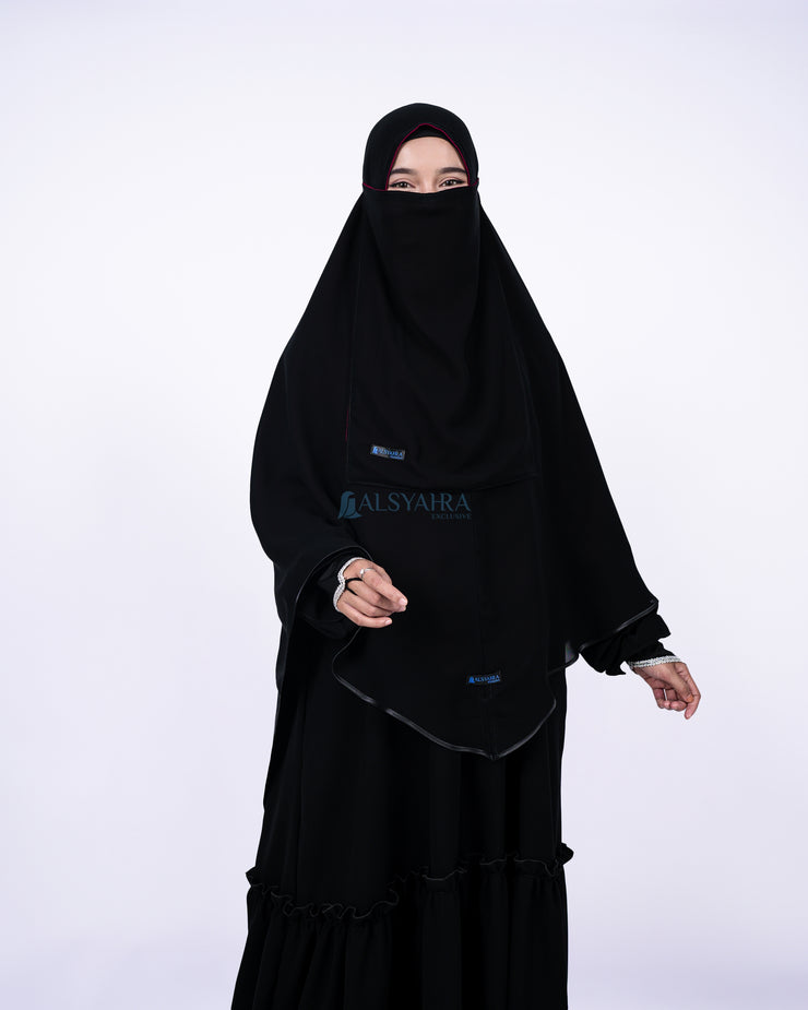 Set Khimar Maleeka Bisban Queen BolBal 2 Material Alsyahra Exclusive XL