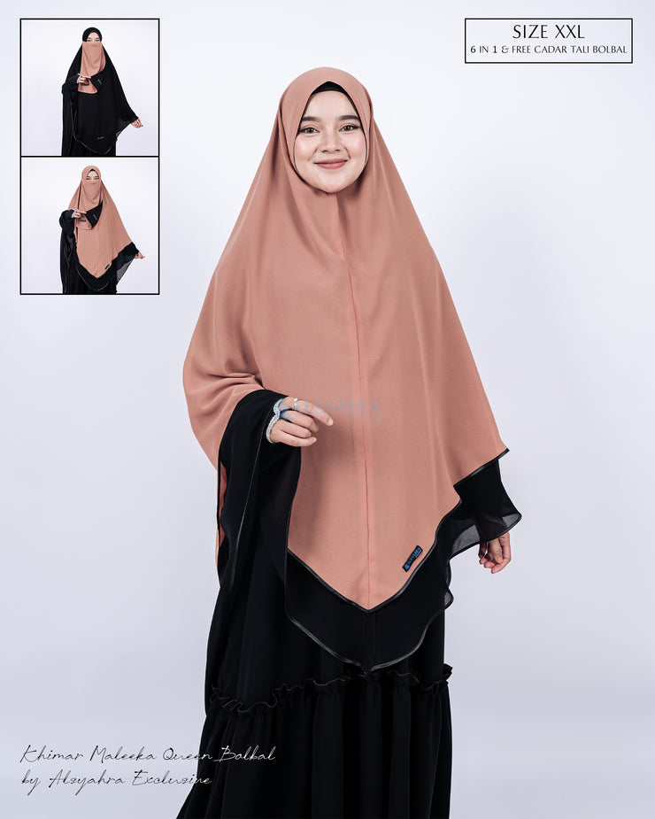 Set Khimar Maleeka Bisban Queen BolBal 2 Material Alsyahra Exclusive XXL