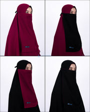 Set Khimar Maleeka Bisban Queen BolBal 2 Material Alsyahra Exclusive XXL