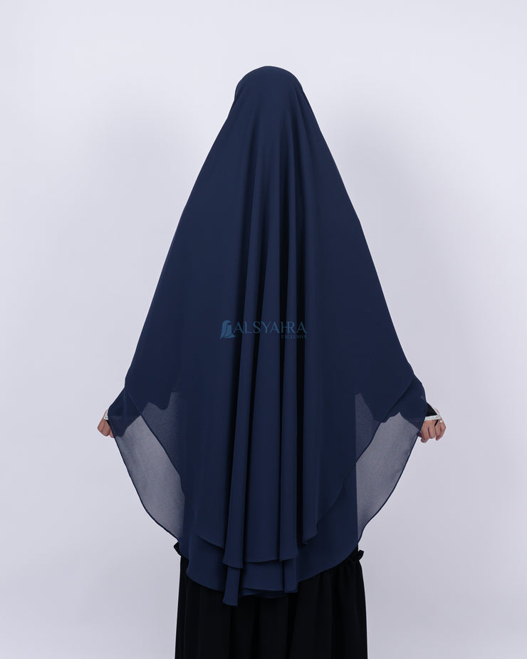 Alsyahra Exclusive Set Khimar Cadar Tali Shofa Sifon Premium 2 Layer XL