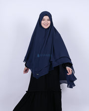 Alsyahra Exclusive Set Khimar Cadar Tali Shofa Sifon Premium 2 Layer XL