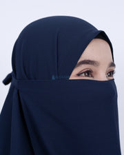 Alsyahra Exclusive Set Khimar Cadar Tali Shofa Sifon Premium 2 Layer XL