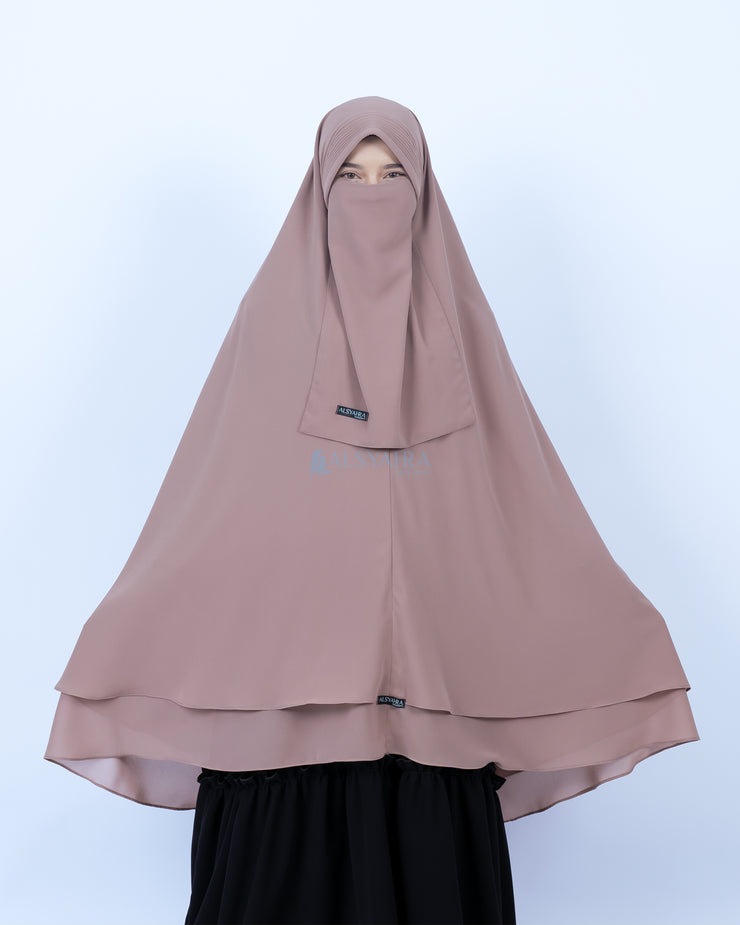 Set Khimar Syari Cerutti 2 Layer Size XXL Alsyahra Exclusive