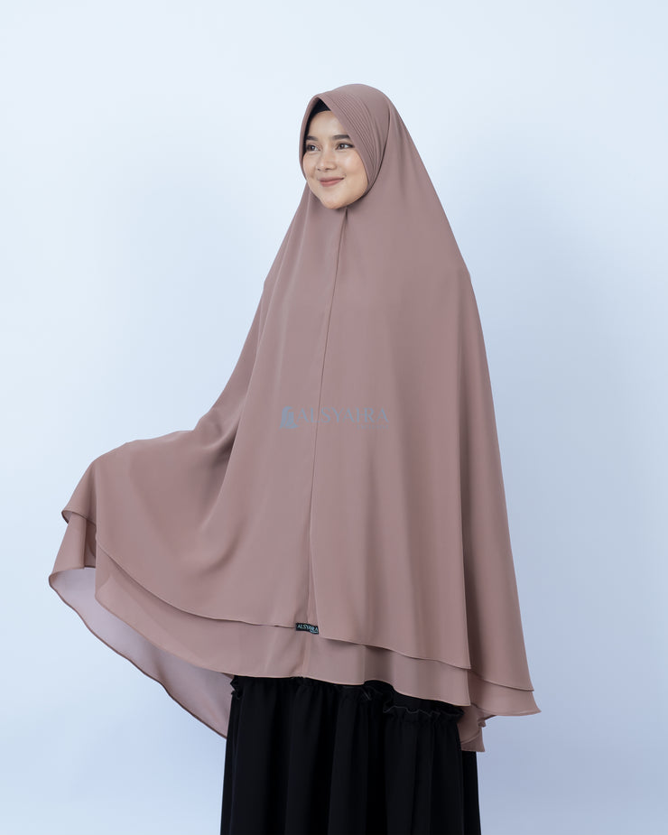 Set Khimar Syari Cerutti 2 Layer Size XXL Alsyahra Exclusive