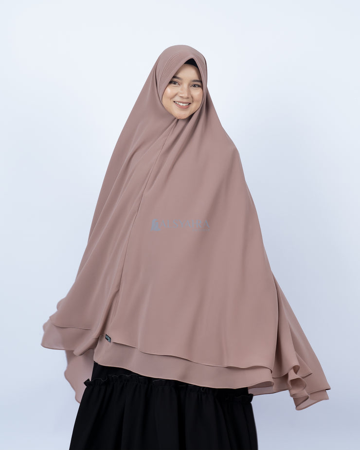 Set Khimar Syari Cerutti 2 Layer Size XXL Alsyahra Exclusive