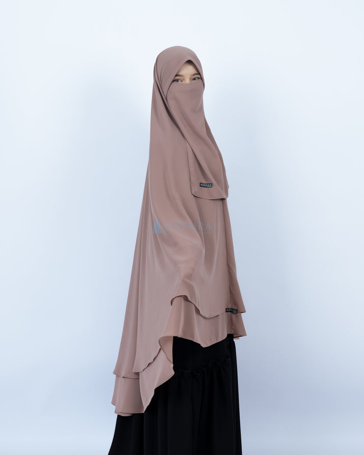 Set Khimar Syari Cerutti 2 Layer Size XXL Alsyahra Exclusive