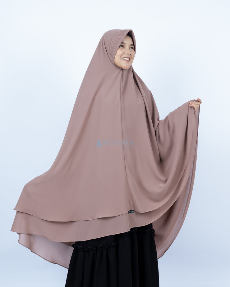 Set Khimar Syari Cerutti 2 Layer Size XXL Alsyahra Exclusive
