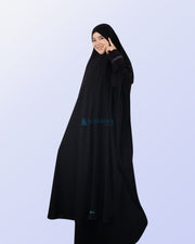Alsyahra Exclusive Set Khimar Bandana Haramain Cadar Tali Jetblack
