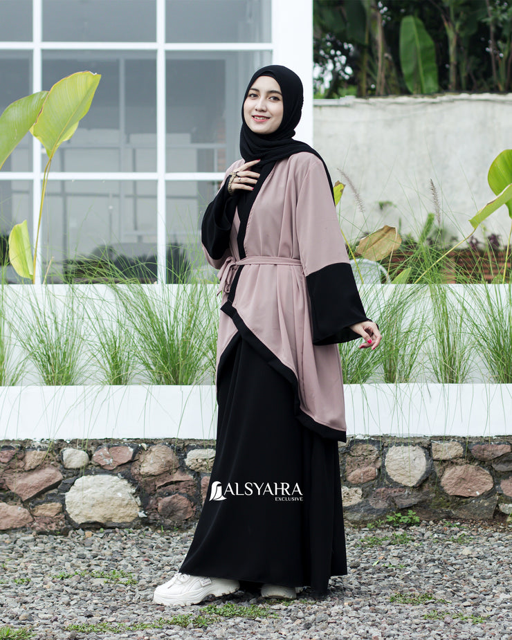 Long Outer Syari Cardigan Alia 2 Material SIze S by Alsyahra Exclusive