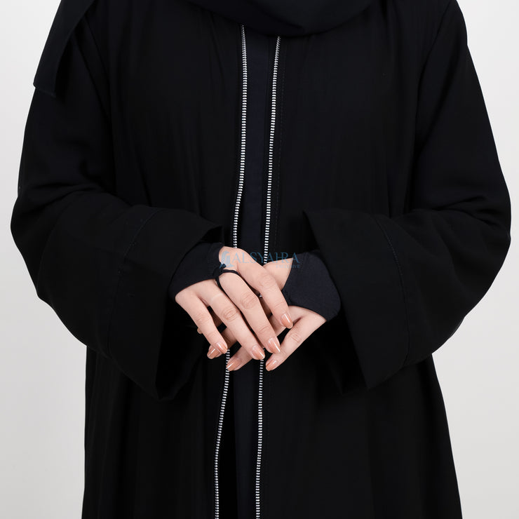 Alsyahra Exclusive Gamis Abaya Outer Hawwa Multifungsi Jetblack