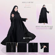 Alsyahra Exclusive Gamis Abaya Outer Sarah Multifungsi Jetblack
