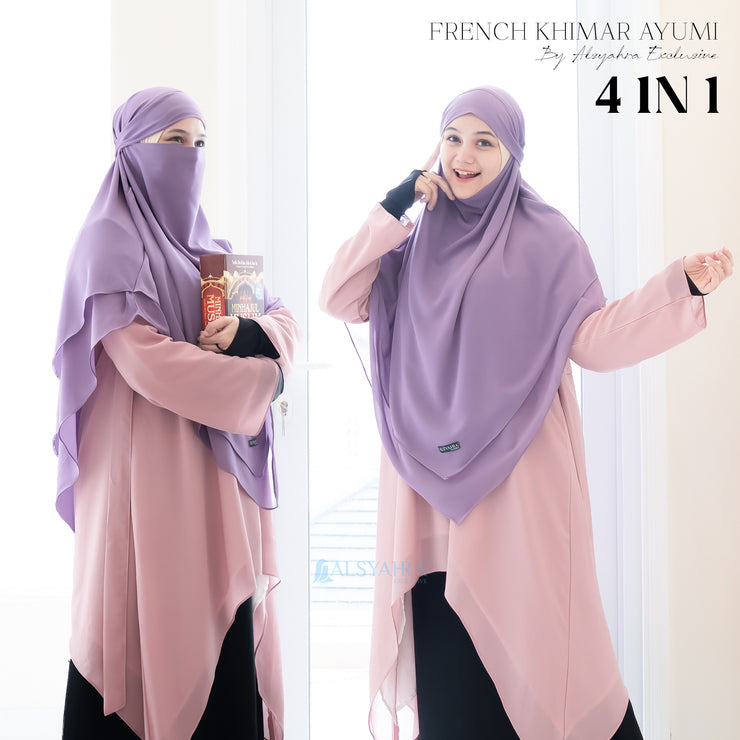 French Khimar Ayumi Sifon Premium by Alsyahra Exclusive