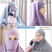 French Khimar Ayumi Sifon Premium by Alsyahra Exclusive