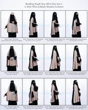 Bundling Niqab New All In One Size L 12 Style Chiffon Silk Jetblack Alsyahra Exclusive