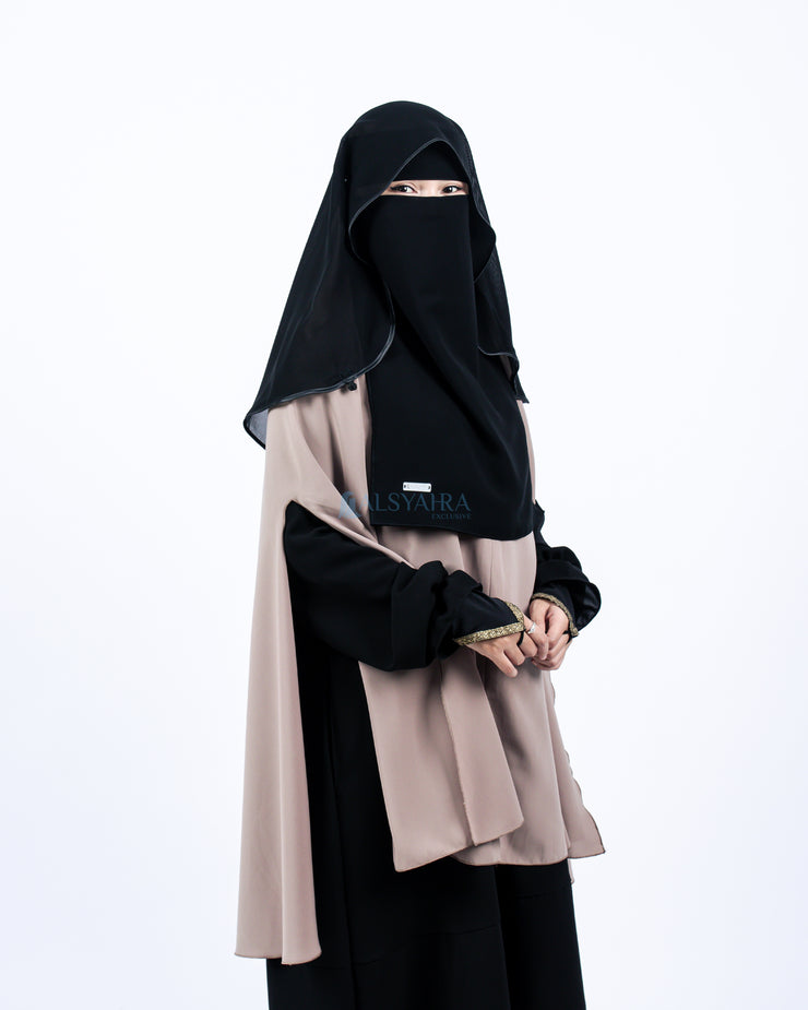 Bundling Niqab New All In One Size L 12 Style Chiffon Silk Jetblack Alsyahra Exclusive