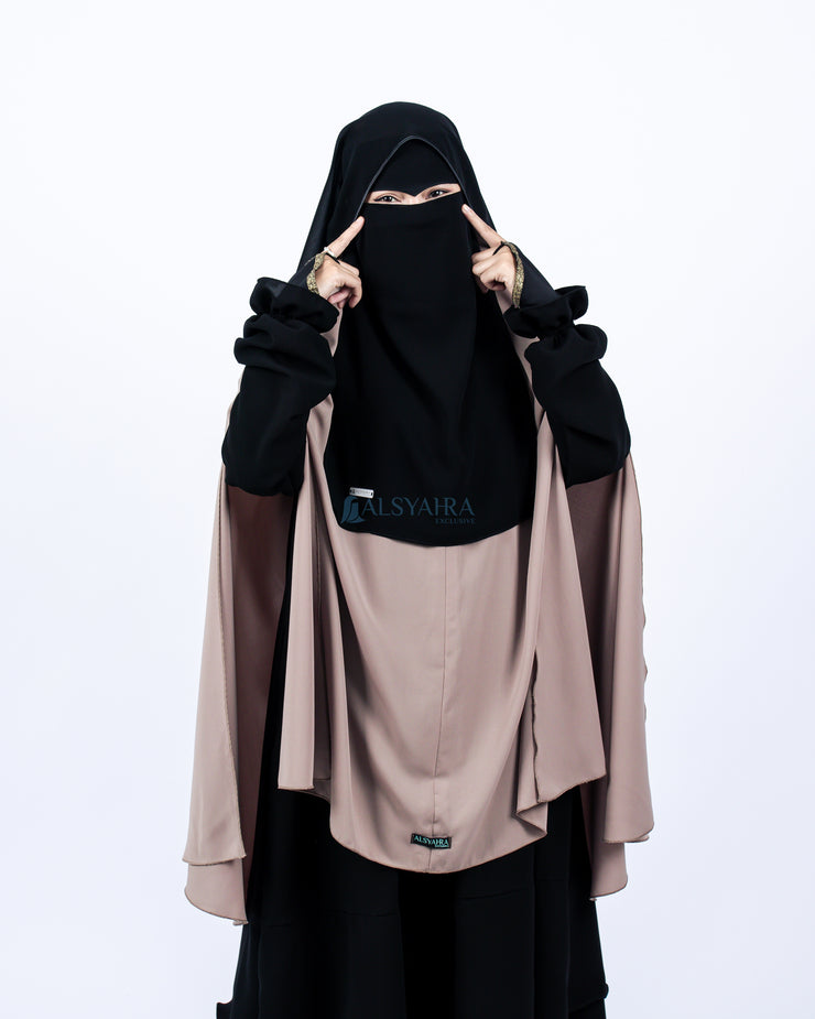 Bundling Niqab New All In One Size L 12 Style Chiffon Silk Jetblack Alsyahra Exclusive