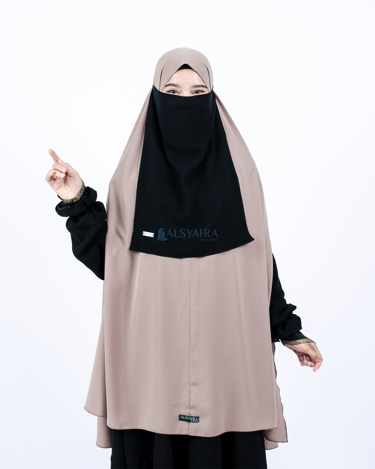 Bundling Niqab New All In One Size M 12 Style Chiffon Silk Jetblack Alsyahra Exclusive
