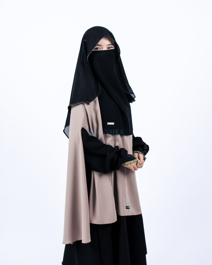 Bundling Niqab New All In One Size M 12 Style Chiffon Silk Jetblack Alsyahra Exclusive