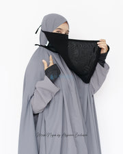 Mask Cadar Tali Himayah Sifon Jetblack Alsyahra Exclusive