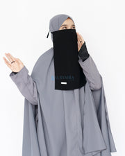 Mask Cadar Tali Himayah Sifon Jetblack Alsyahra Exclusive