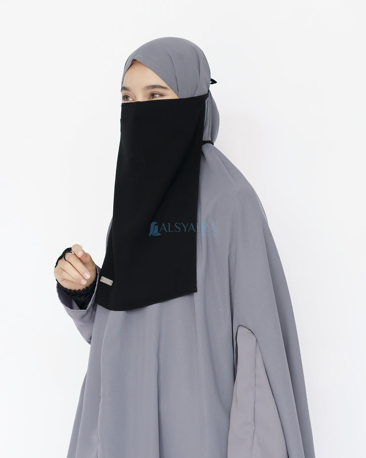 Mask Cadar Tali Himayah Sifon Jetblack Alsyahra Exclusive