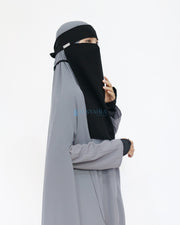 Mask Niqab Bandana Himayah Sifon Jetblack Alsyahra Exclusive