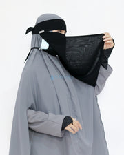 Mask Niqab Bandana Himayah Sifon Jetblack Alsyahra Exclusive