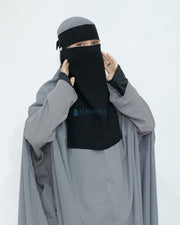 Mask Niqab Bandana Himayah Sifon Jetblack Alsyahra Exclusive
