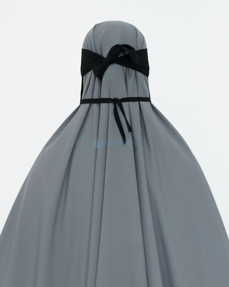 Mask Niqab Bandana Himayah Sifon Jetblack Alsyahra Exclusive