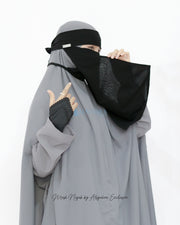Mask Niqab Bandana Himayah Sifon Jetblack Alsyahra Exclusive