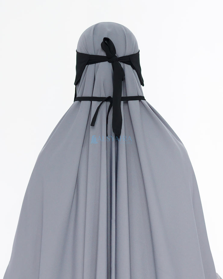 Mask Niqab Poni Himayah Sifon Jetblack Alsyahra Exclusive