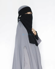 Mask Niqab Poni Himayah Sifon Jetblack Alsyahra Exclusive