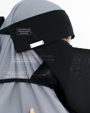 Mask Niqab Poni Himayah Sifon Jetblack Alsyahra Exclusive