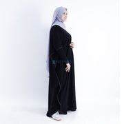 Abaya Syari Farasha Zipper Jetblack Alsyahra Exclusive